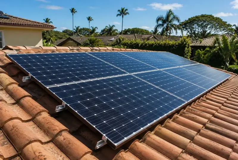 Installation de panneaux solaires à l'Oie